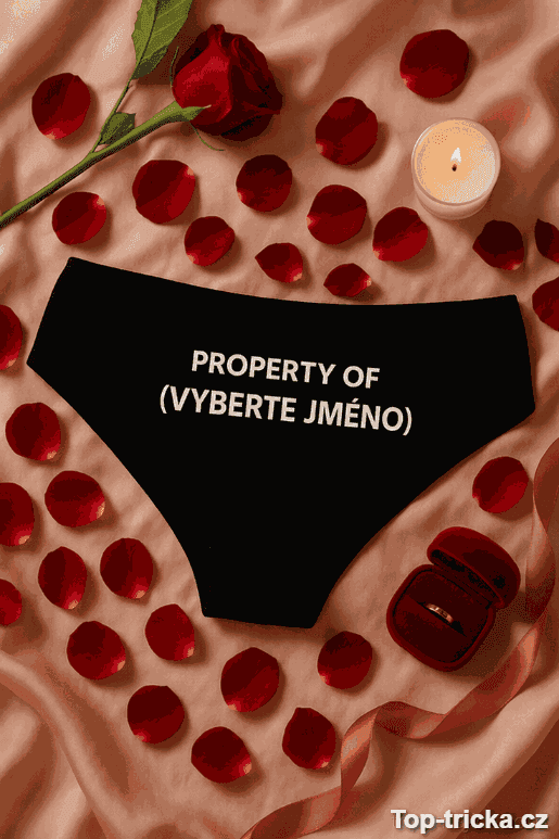 Vtipné dámské kalhotky property of s vlastním jménem