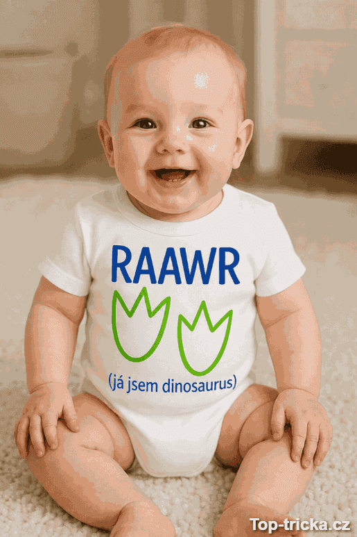 Vtipné dětské body dinosaurus raawr