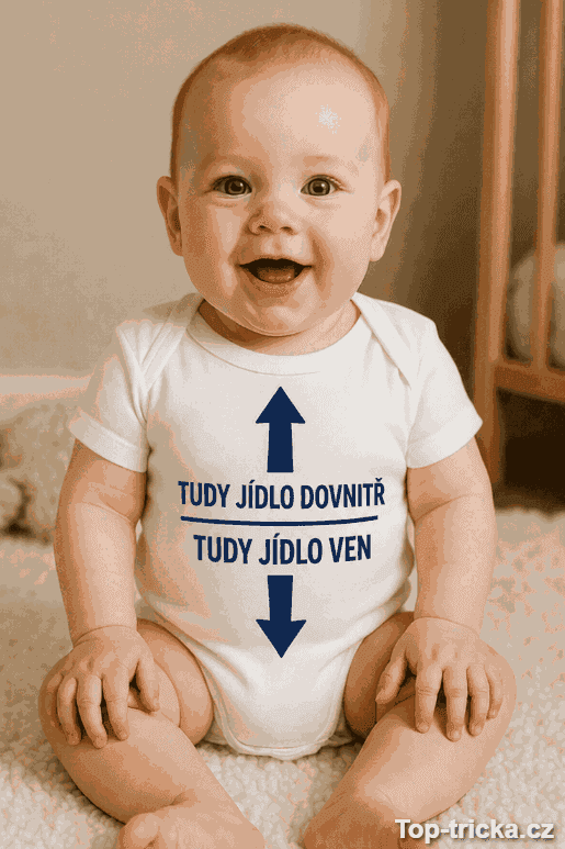 Vtipné dětské body jídlo dovnitř ven
