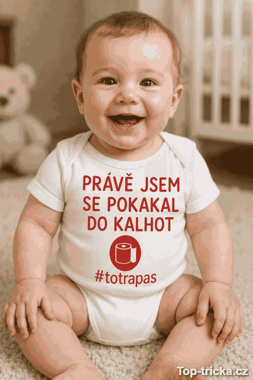 Vtipné dětské body pokakal do kalhot