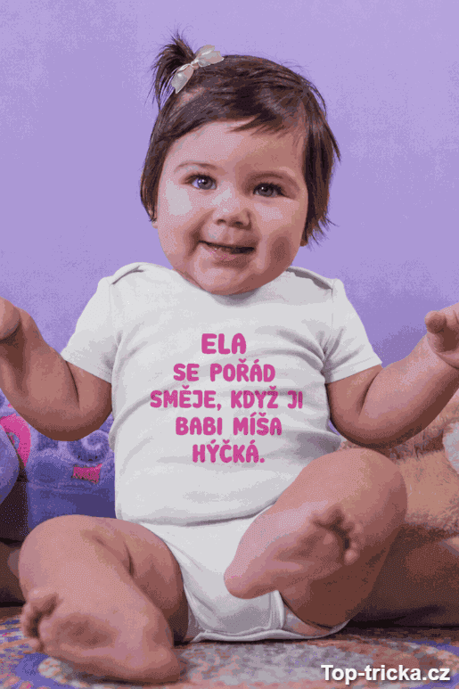Vtipné dětské body pro babičku s vlastním jménem