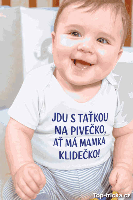 Vtipné dětské body s taťkou na pivečko