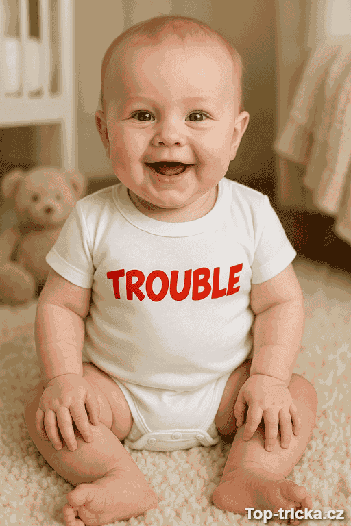 Vtipné dětské body Trouble