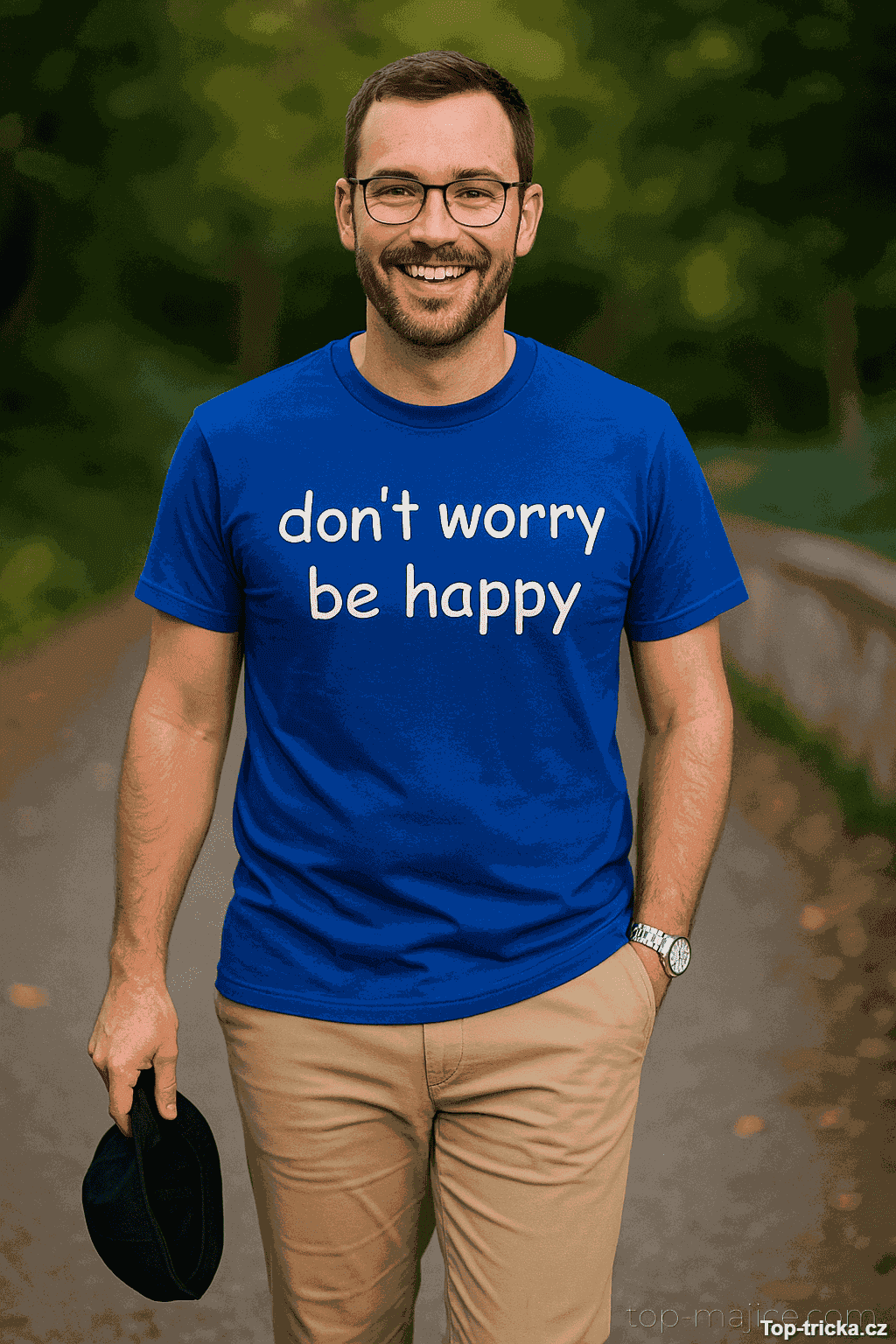 Vtipné tričko dont worry be happy
