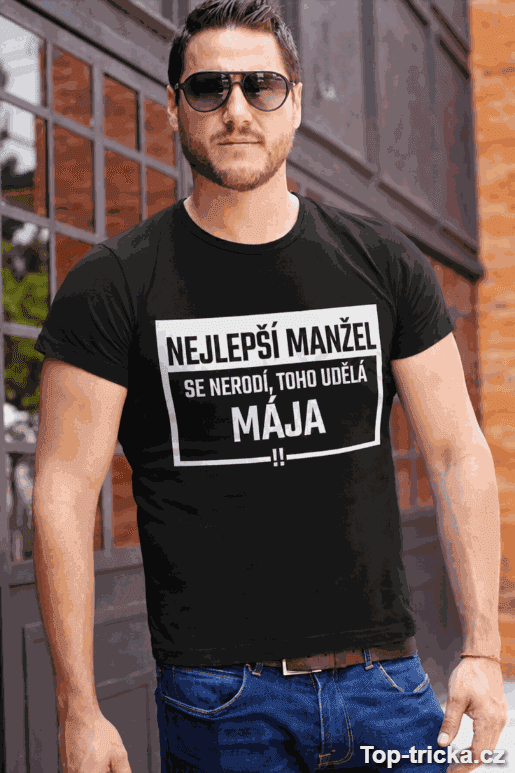 Vtipné tričko nejlepší manžel s vlastním jménem