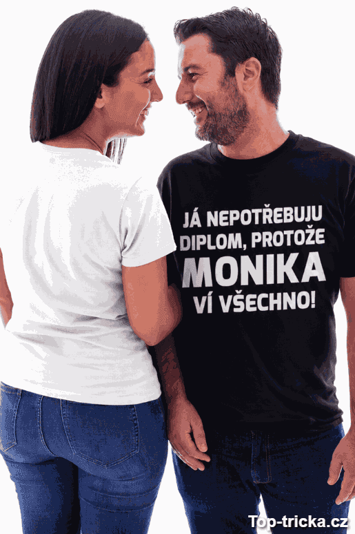 Vtipné tričko nepotřebuju diplom s vlastním jménem