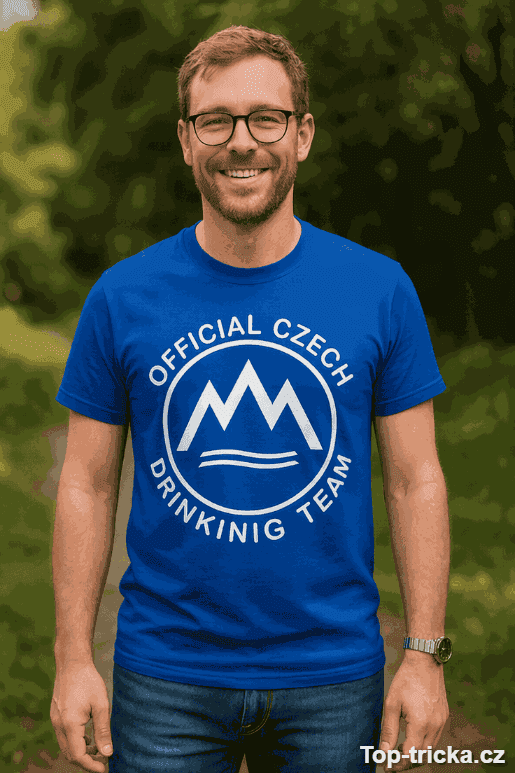 Vtipné tričko official Czech drinking team
