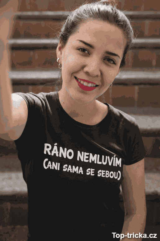 Vtipné tričko ráno nemluvím