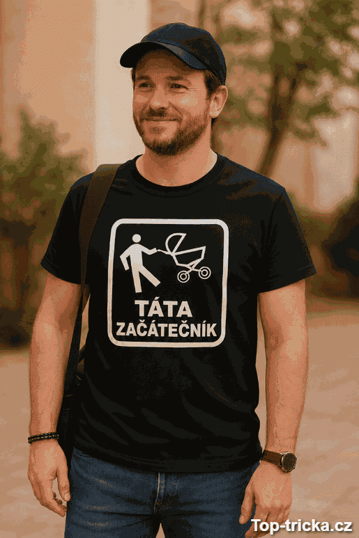 Tričko táta začátečník s obrázkem plenky