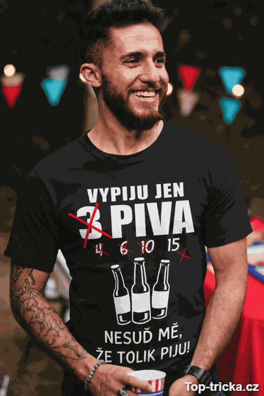 Vtipné tričko vypiju jen 3 piva