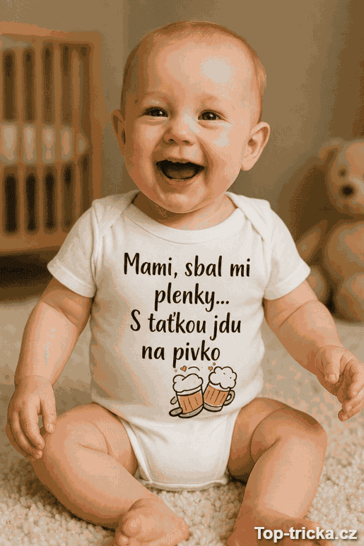 Vtipné dětské body s taťkou na pivko