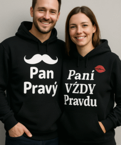 Mikina s kapucí (komplet) Mr Right & Mr Always Right