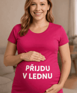 Šťastná budoucí maminka s náchylností iks přípravky pro těhotenství.