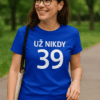 Nekonečně, pohodlné tričko s potiskem "UŽ NIKDY 39" vhodné pro každodenní nošení a volný čas.