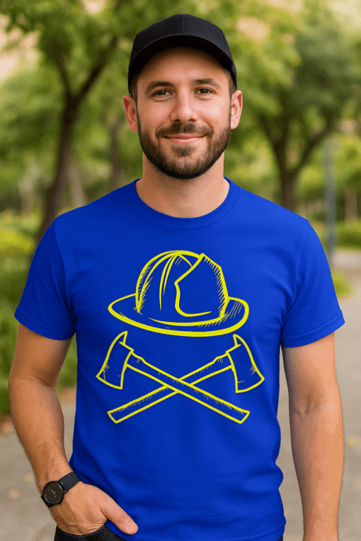 Tričko s hasičským motivem, ideální pro dobrovolné hasiče a milovníky hasičského řemesla.