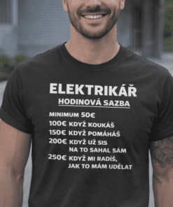 ELEKTRIKÁŘ HODINOVÁ SAZBA - Tričko
