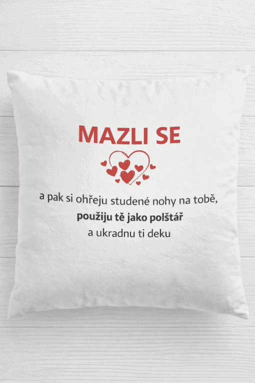 Polštář s milostnou zprávou, ideální pro zamilované a romantické dárky. Světelný a pohodlný dekorace.