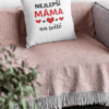 Polštář s nápisem Nejlepší máma na světě pro darování, ozdobu nebo dekoraci.