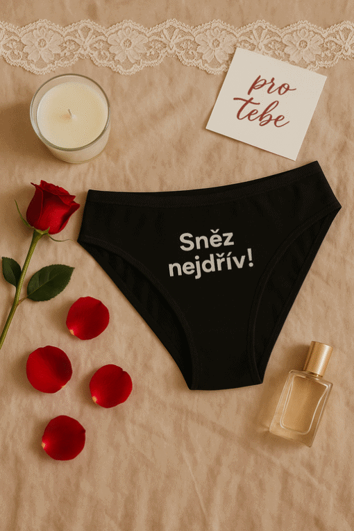 Dámské kalhotky s vtipným potiskem, romantický dárek, erotické spodní prádlo pro ženy.
