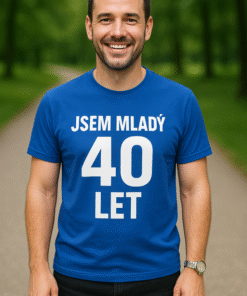 Vtipné tričko mladý jsem 40 let