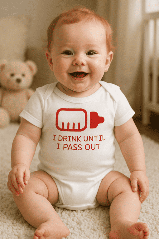 Opička na tričku s vtipným nápisem pro děti, ideální dárek pro rodiče a malé milovníky humoru.