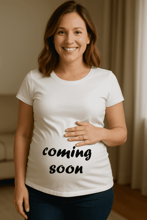 Dámské tričko "coming soon", ideální pro očekávané události nebo novinky.