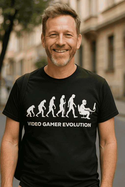 Vývojové stadium video hráče, evoluce humoru pro gamer kulturu.