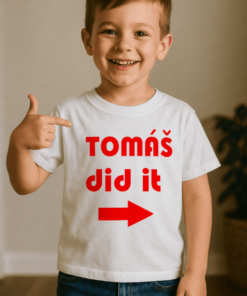 Dětské tričko did it s vlastním jménem