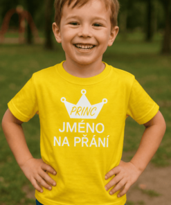 Dětské tričko princ s vlastním jménem