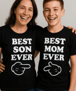 Párové tričko best mom son ever