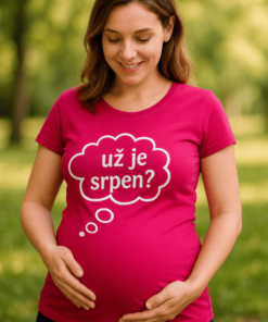 Těhotenské tričko už je srpen