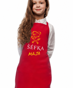 Vtipná dětská zástěra šéfka s vlastním jménem