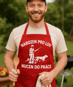 Vtipná zástěra narozen pro lov nucen do práce