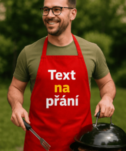 Vtipná zástěra s textem na přání