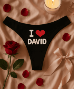 Vtipné dámské kalhotky I love s vlastním jménem