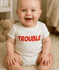 Vtipné dětské body Trouble