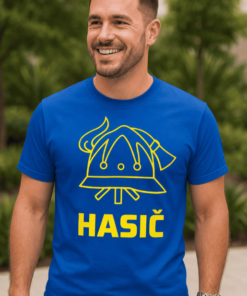 Vtipné tričko hasič s přilbou