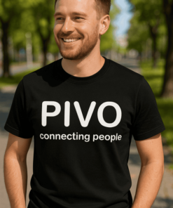 Vtipné tričko Pivo connecting people