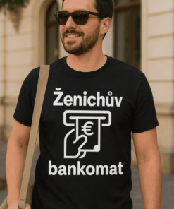 Vtipné tričko ženichův bankomat