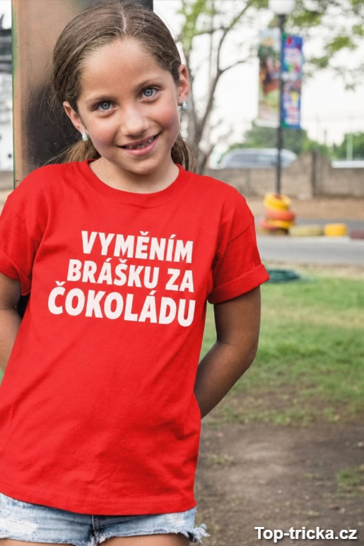 Dětské tričko vyměním brášku za čokoládu