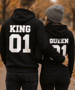 Párová mikina King Queen number 01