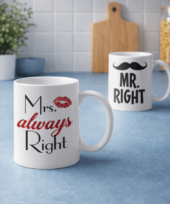 Párový hrnek Mr Mrs Right