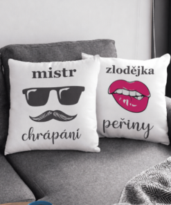 Párový polštář mistr chrápání zlodějka peřiny