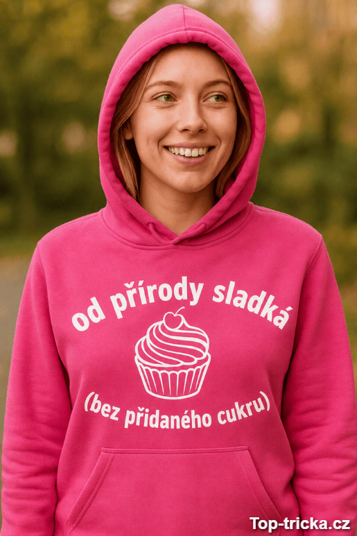 Vtipná mikina s kapucí od přírody sladká