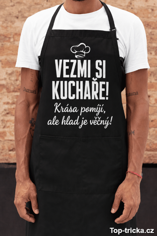 Vtipná zástěra vezmi si kuchaře