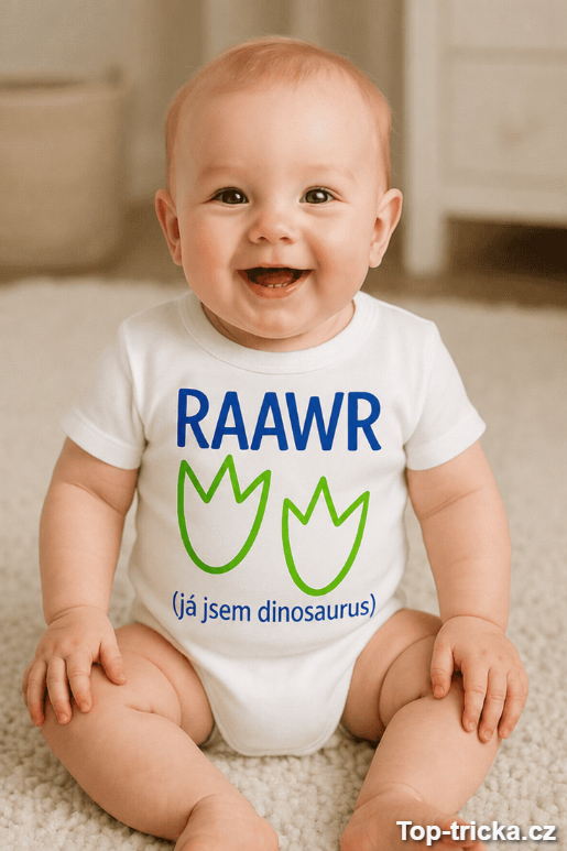 Vtipné dětské body dinosaurus raawr