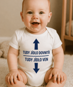 Vtipné dětské body jídlo dovnitř ven