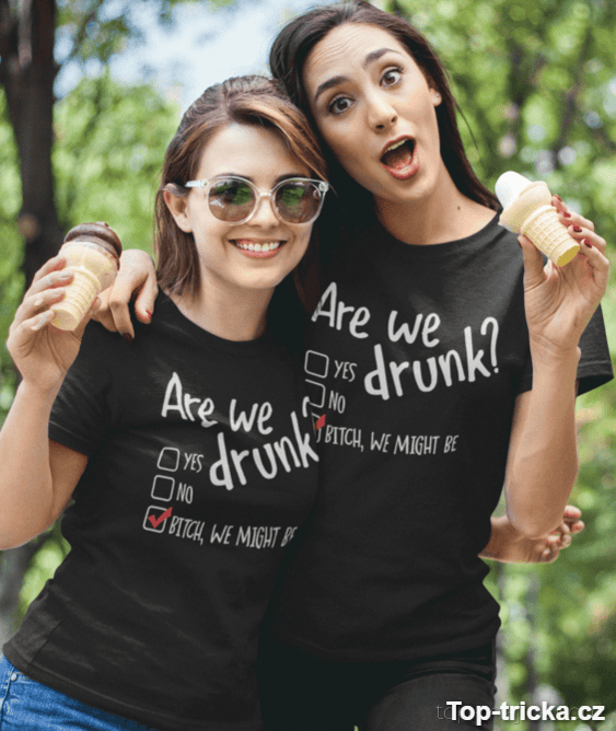 Vtipné tričko Are We Drunk