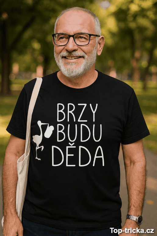 Vtipné tričko brzy budu děda