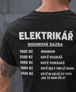 Vtipné tričko hodinová sazba s vlastním povoláním